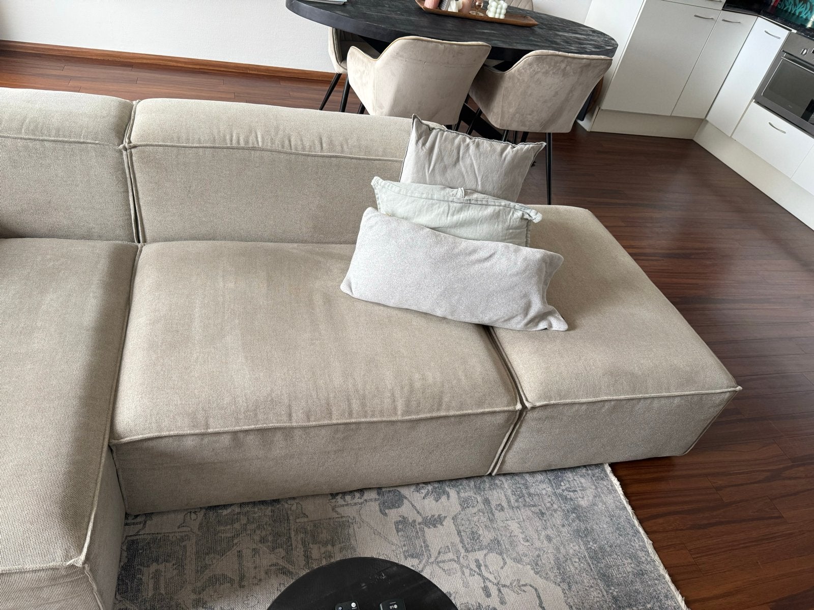 Comfortabele hoekbank - Zo goed als nieuw, Ophalen, 250 tot 300 cm, Hoekbank, Driepersoons