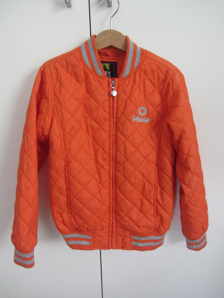 Oranje zomerjas Mees maat 140, Ophalen of Verzenden, Zo goed als nieuw, Meisje, Jas