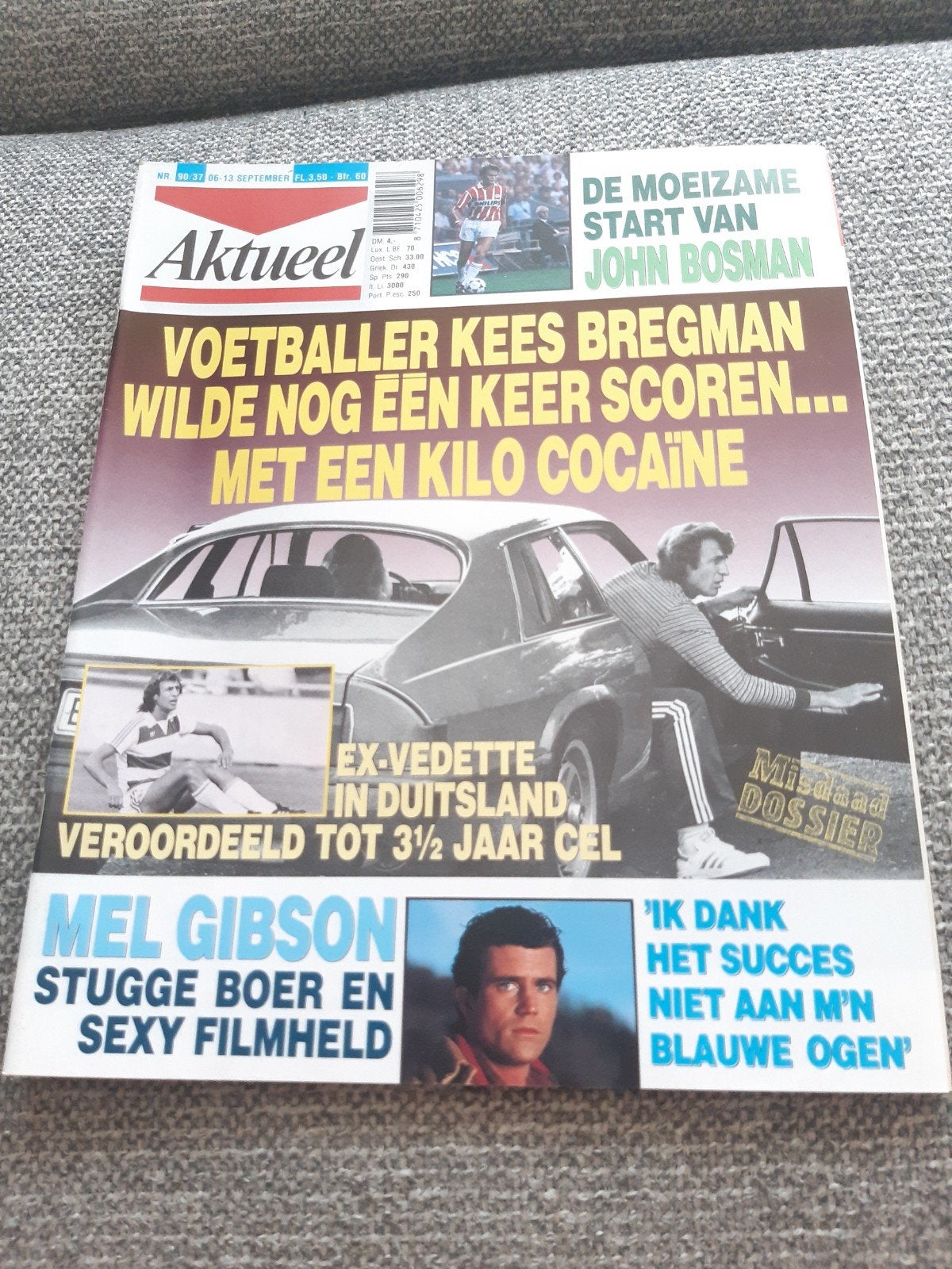 37.Aktueel 1990. John Boskamp. Mel Gibson. Kees Bergman. Tom, Verzenden, 1980 tot heden, Tijdschrift