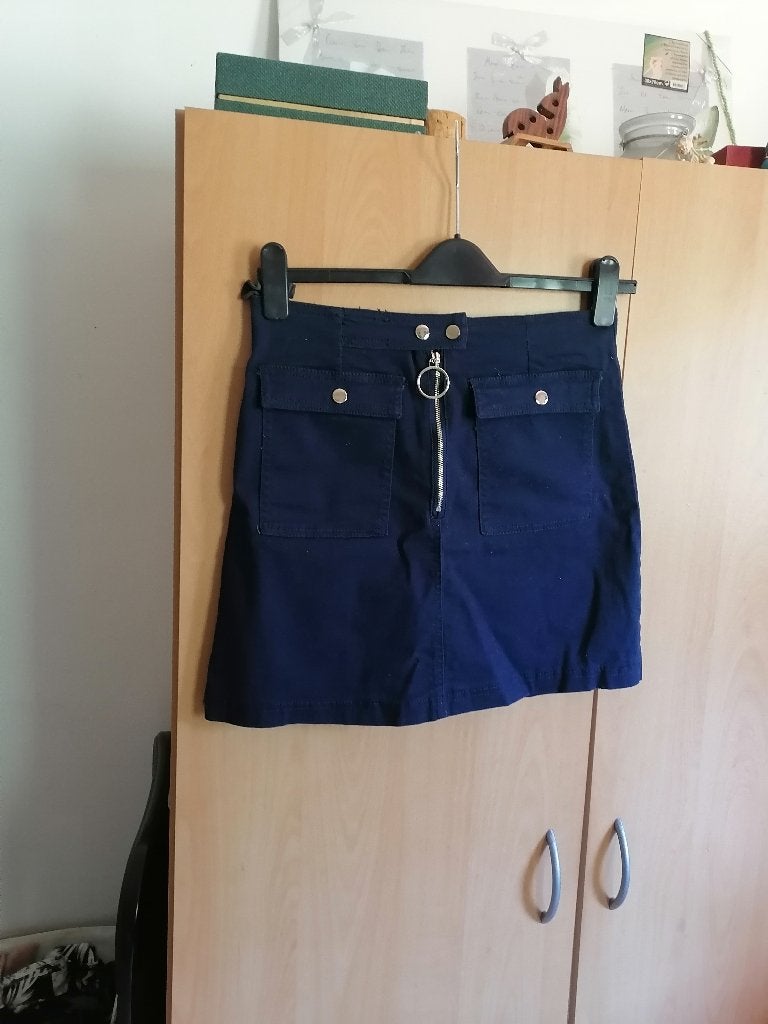 SPIJKER ROK IN NAVY BLAUW-38- NIEUW, Maat 38/40 (M), Blauw, Nieuw, Ophalen of Verzenden
