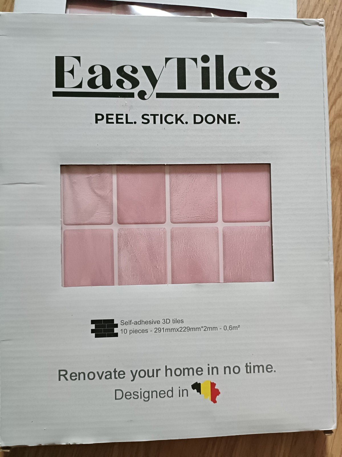 Easy Tiles Roze Tegelstickers, Doe-het-zelf en Verbouw, Tegels, Ophalen, Overige materialen, Wandtegels, Nieuw