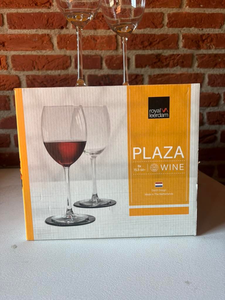 Rode wijn glas, royal leerdam, plaza, 31 stuks, Ophalen of Verzenden, Nieuw, Overige typen