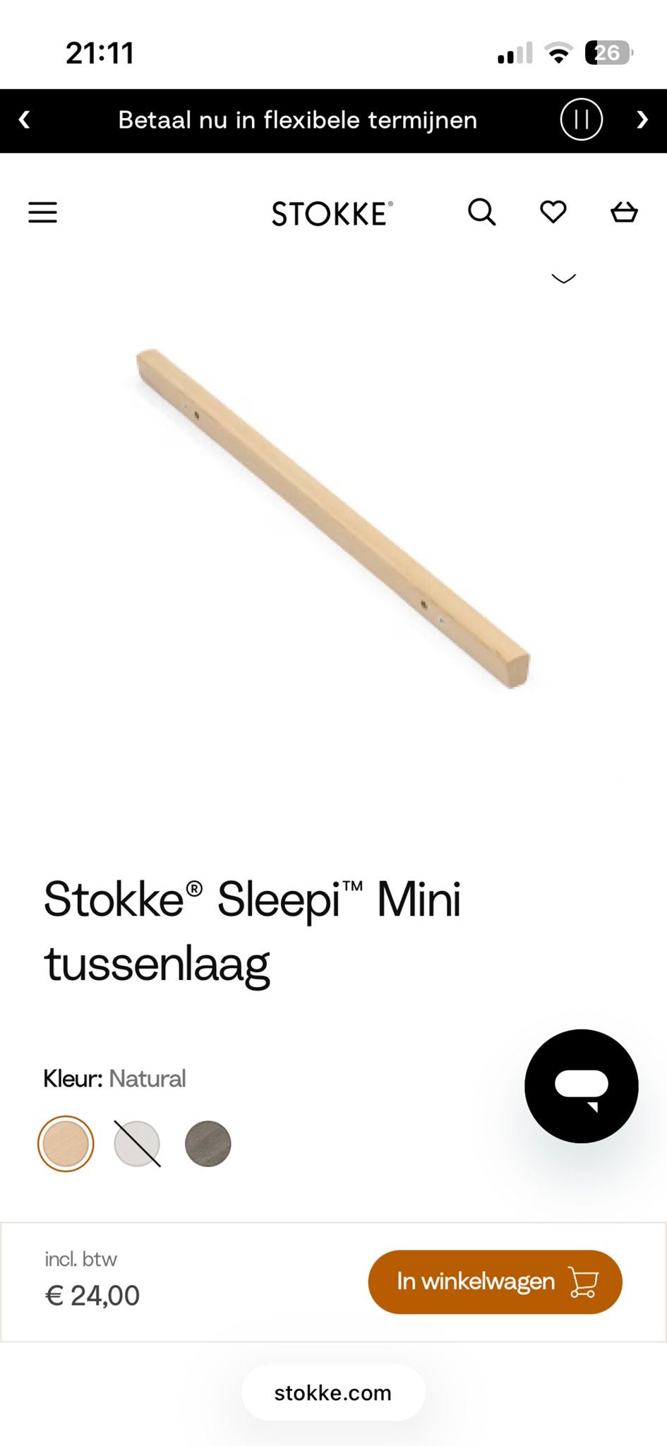 2x Stokke Sleepi Mini tussenlaag - eiken, Ophalen, Zo goed als nieuw, Overige typen