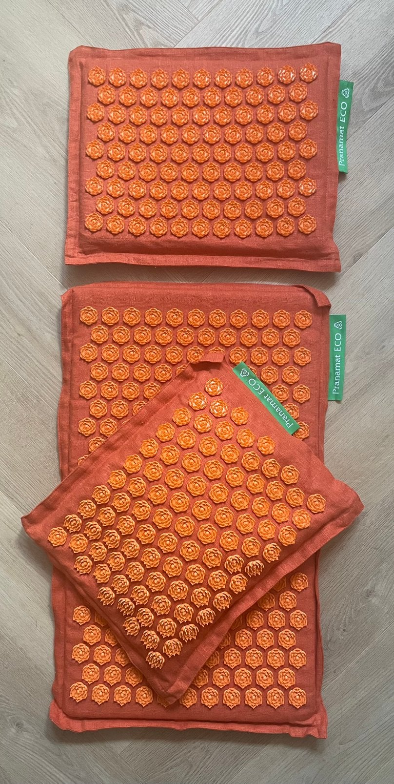 Pranamat - full body original met reistas, amberkleurig, Ophalen of Verzenden, Zo goed als nieuw, Massagestoel of Kussen