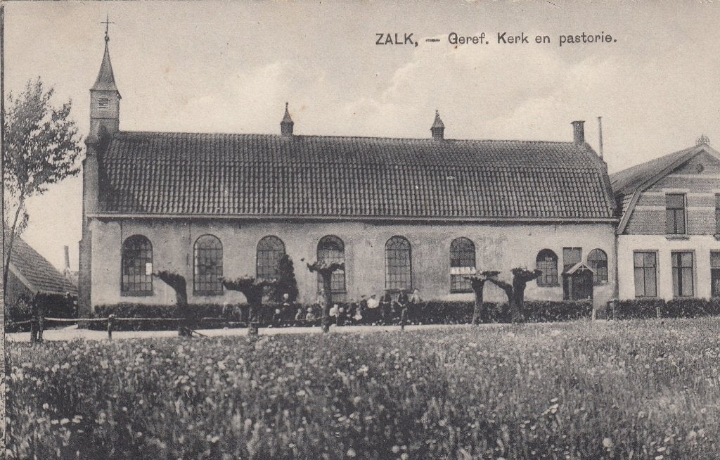 Zalk - Geref.Kerk en Pastorie, Verzenden, 1920 tot 1940, Ongelopen, Overijssel