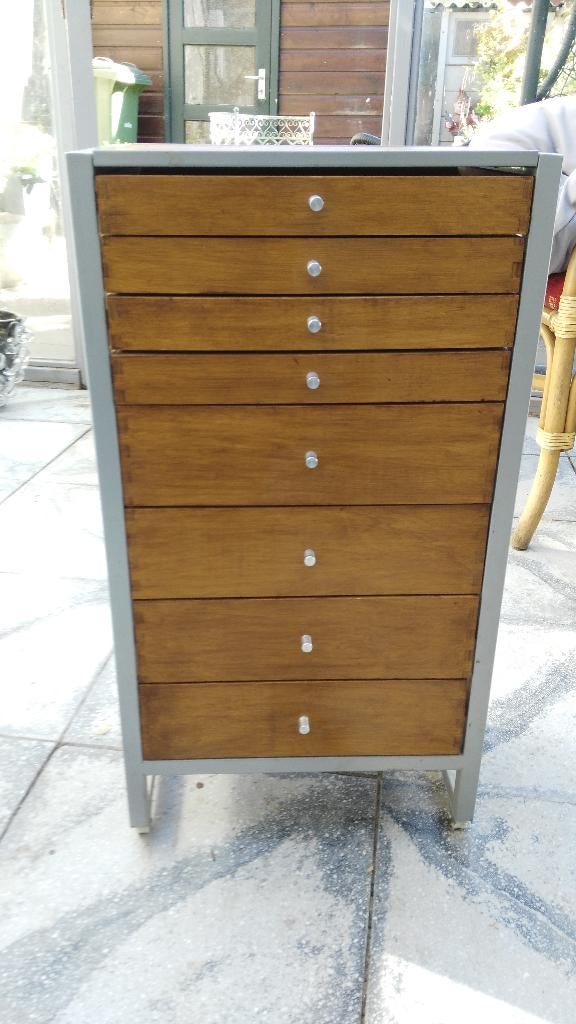 lade kastje op wielen, Huis en Inrichting, Kasten | Ladekasten, Overige materialen, Minder dan 50 cm, Gebruikt, 5 laden of meer