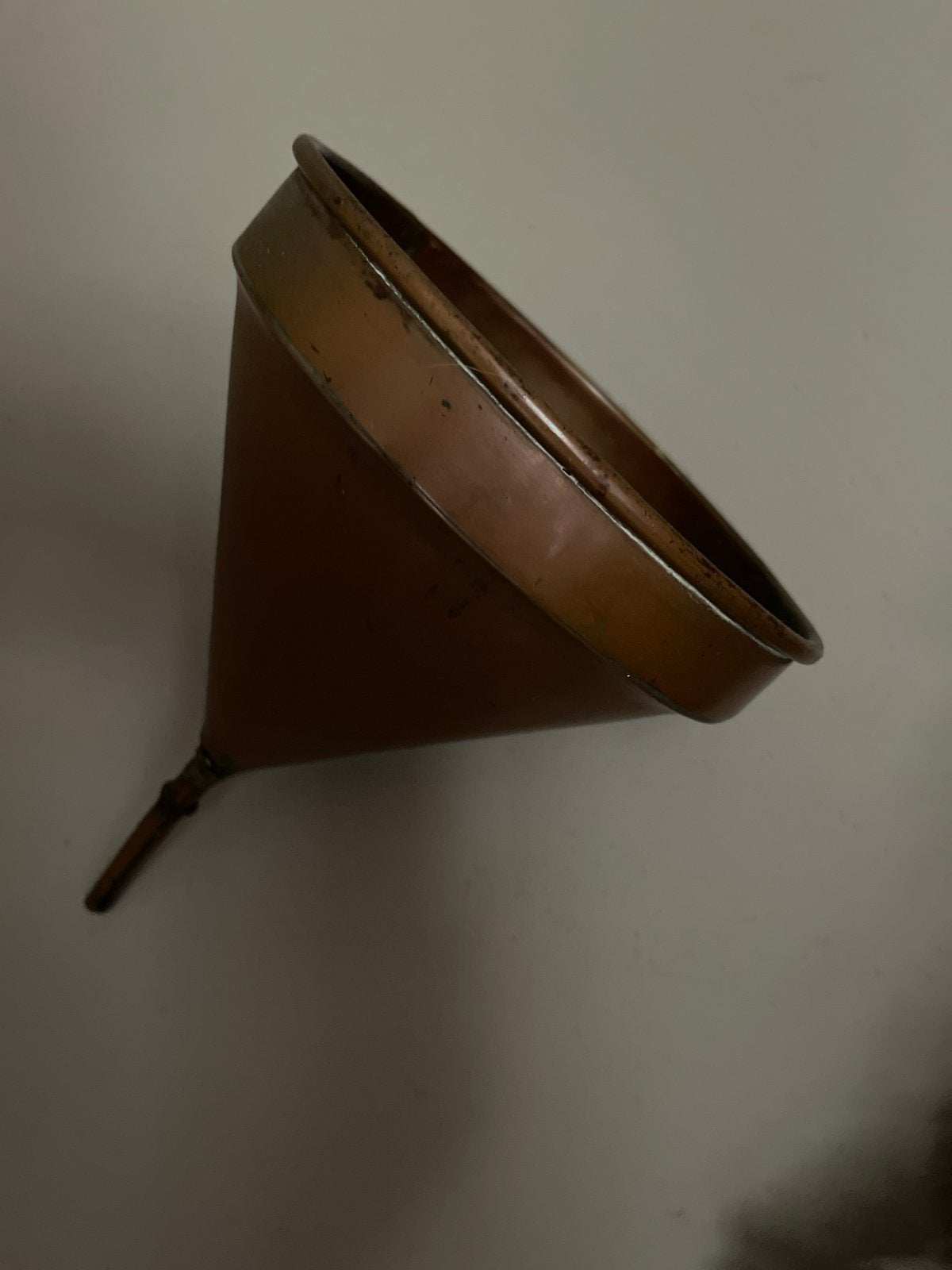 Antieke koperen trechter - Vintage keukengerei, Ophalen of Verzenden