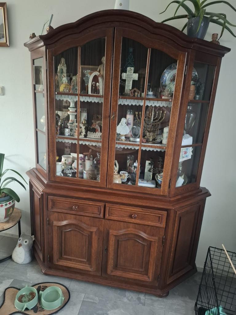 Antieke vitrinekast / buffetkast - 50 jaar oud, Ophalen of Verzenden