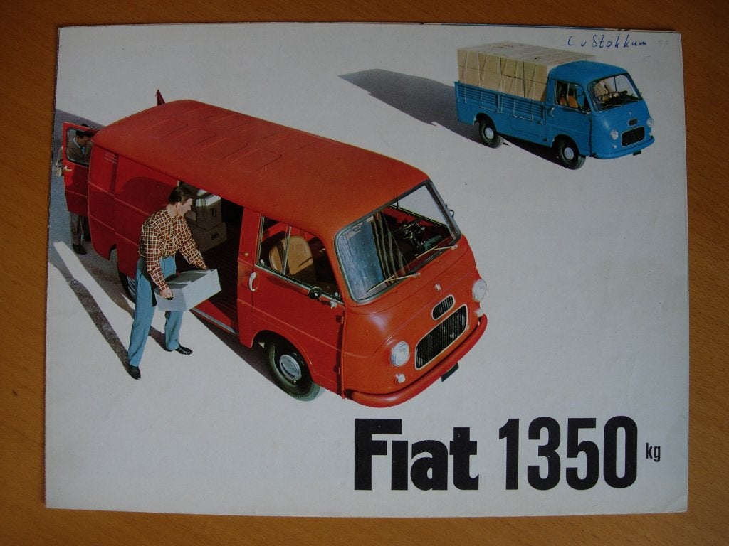 Fiat 1350 Brochure 1964, Ophalen of Verzenden, Zo goed als nieuw, Overige merken, Fiat