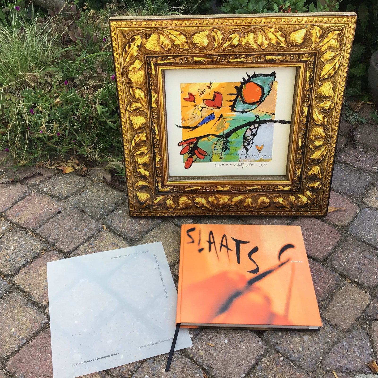 Kunstboek Slaats met genummerde zeefdruk (365-331), Genummerd, Ophalen of Verzenden, Zeefdruk
