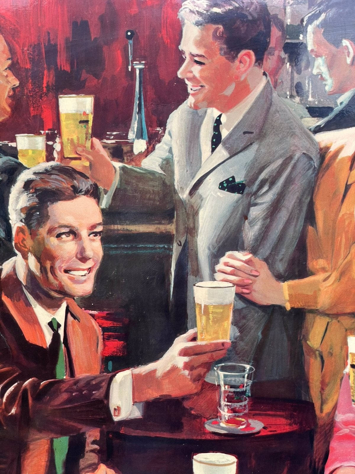 0ude bierreclame Heineken uit 1964, Verzamelen, Reclamebord, Gebruikt, Ophalen of Verzenden, Heineken