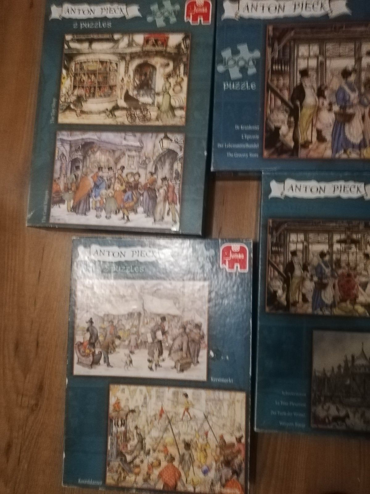 Anton Pieck Jumbo Puzzels - Diverse Scènes, Hobby en Vrije tijd, Denksport en Puzzels, Ophalen, 500 t/m 1500 stukjes, Gebruikt