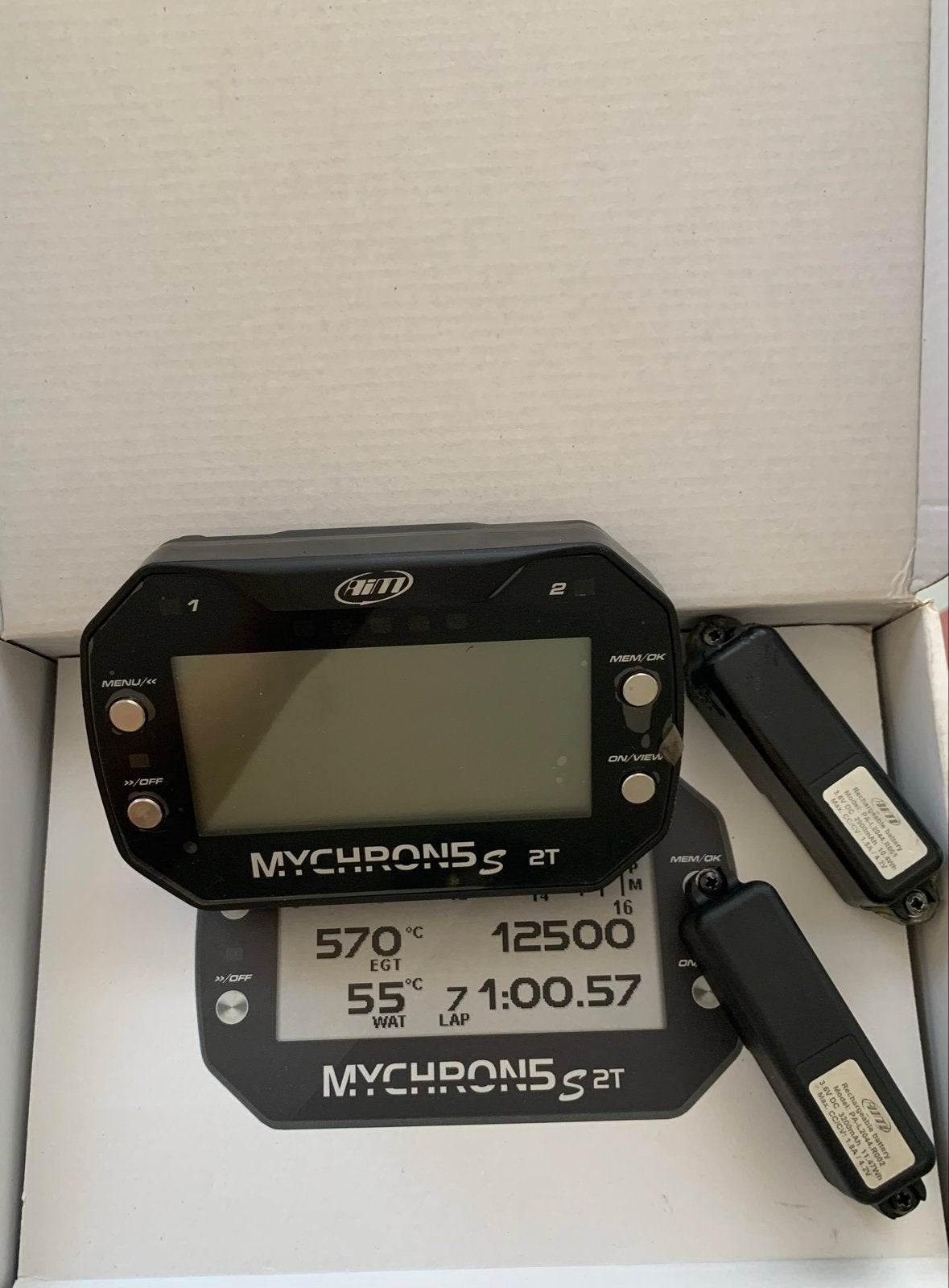 AIM MyChron 5S 2T met aansluitkabels en oplader, Sport en Fitness, Ophalen of Verzenden, Gebruikt, Kart