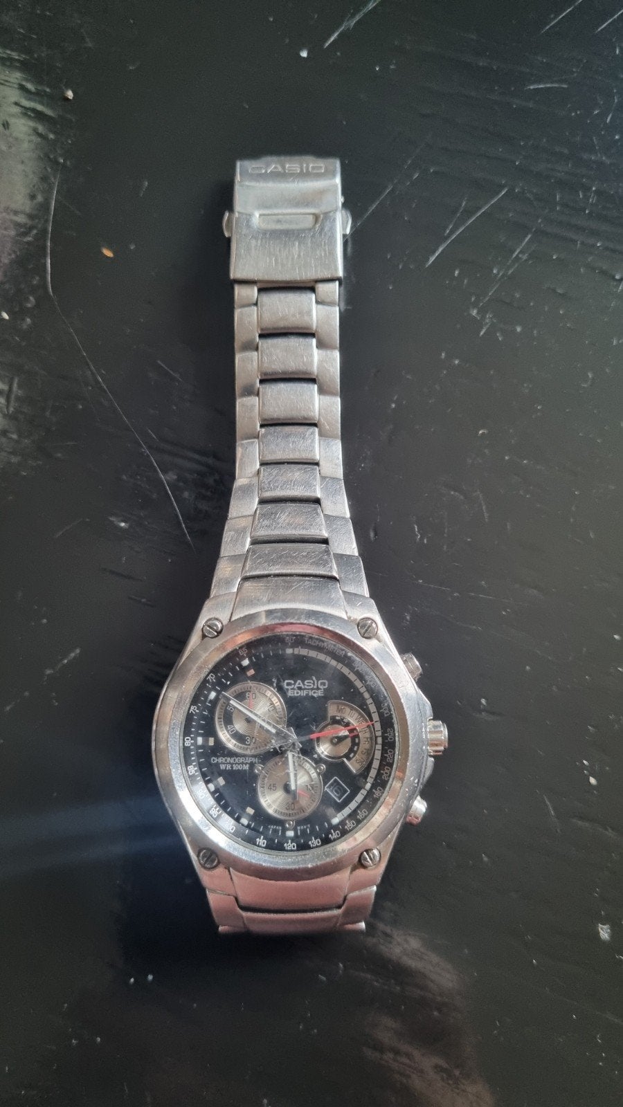 Casio Edifice EF-503 Chronograaf Herenhorloge Staal, Sieraden, Tassen en Uiterlijk, Horloges | Heren, Ophalen of Verzenden