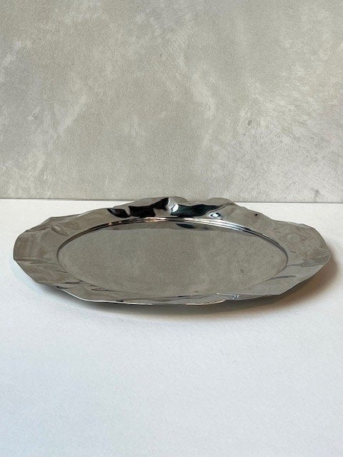 Alessi Foix dienblad Lluís Clotet design 1994 chroom, Gebruikt, ., Rond, Ophalen of Verzenden