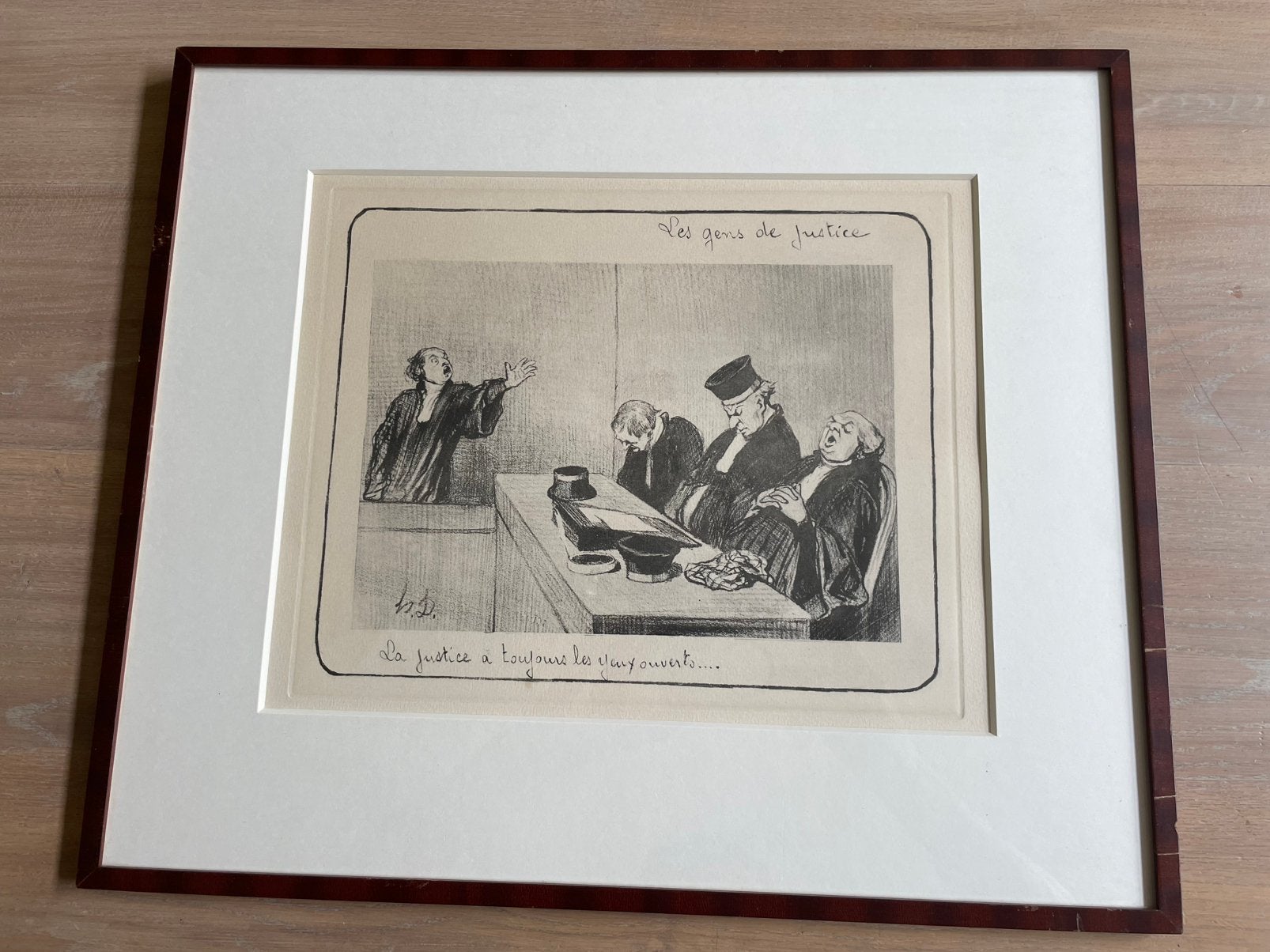 Honoré Daumier - La justice a toujours les yeux ouverts..., Antiek en Kunst, Ophalen of Verzenden