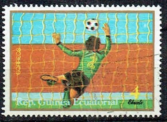Guinea Ecuatorial 1978 WK Voetbal Argentinie keeper, Verzenden, Gestempeld, Sport