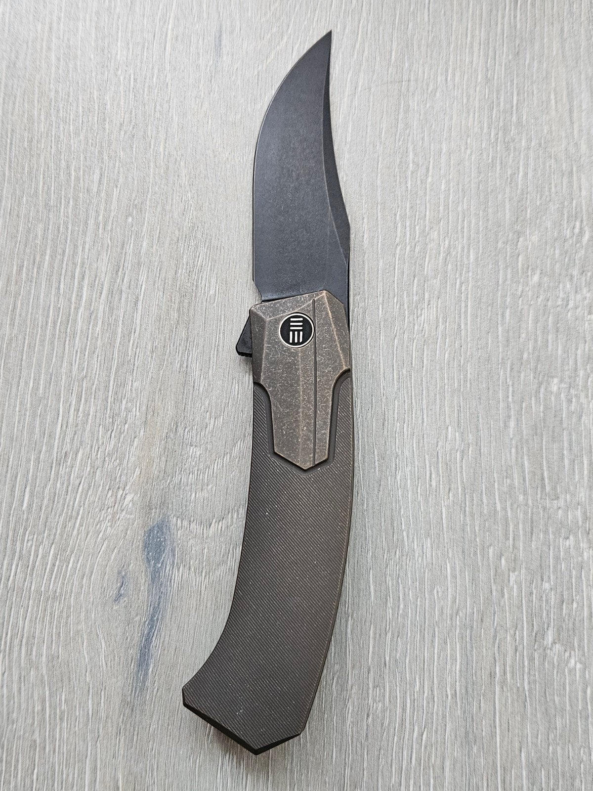 WE knife Shuddan WE21015-3 bronze titanium, CPM  20CV  staal, Ophalen of Verzenden, Nieuw