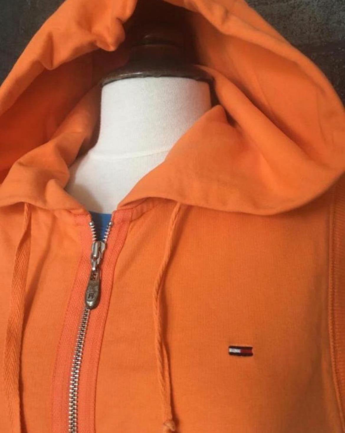 Oranje Tommy Hilfiger Denim bodywarmer surfcampioen hoodie, Maat 48/50 (M), Overige typen, Nieuw, Oranje
