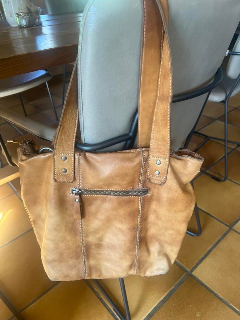 Bag2bag leren handtas, Ophalen of Verzenden, Zo goed als nieuw, Zwart, Handtas