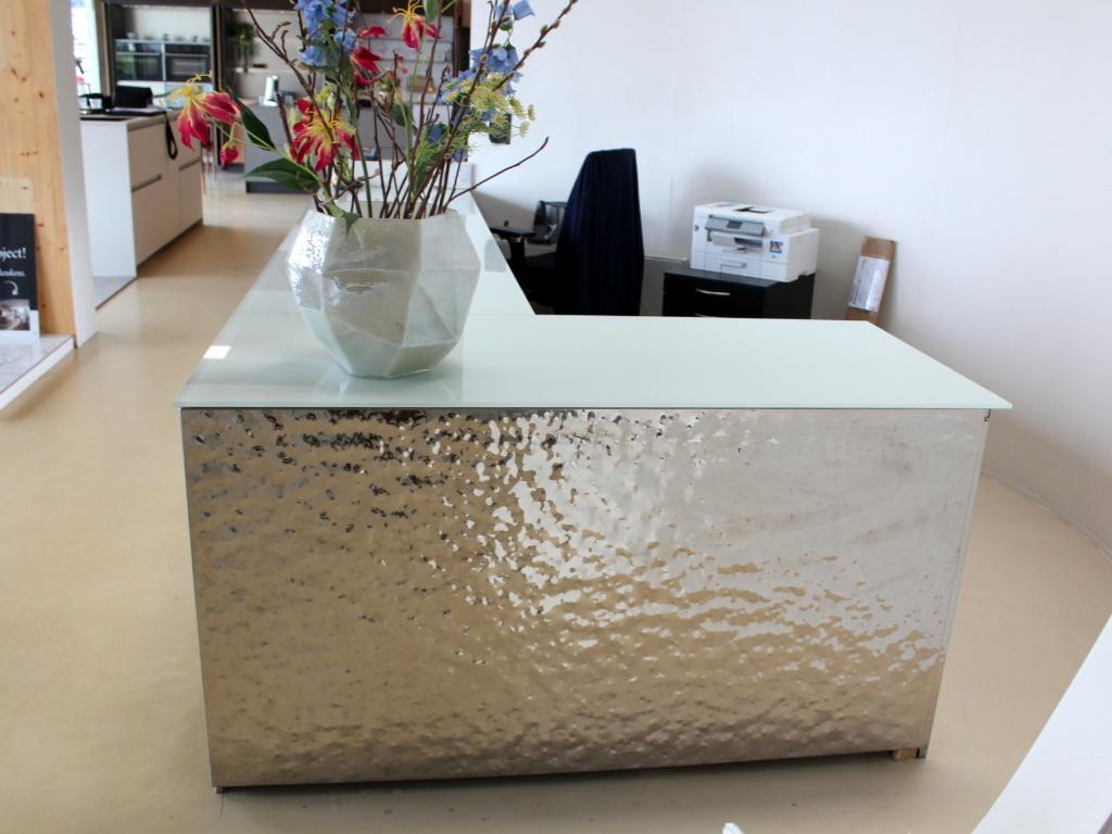 MB16  Luxe design receptiebalie / showroombalie L-opstelling, Ophalen, Inrichting, Onbekend, Onbekend