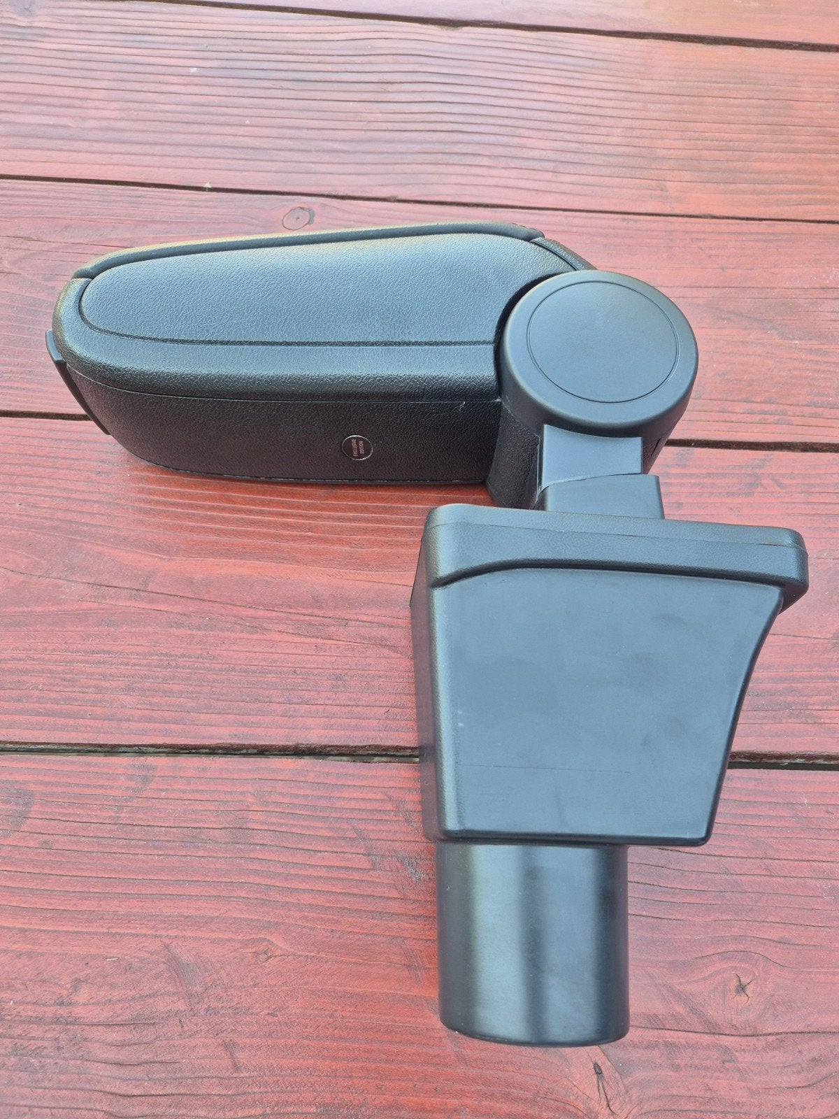 Universele Auto Armsteun - Zwart Leer en in stof., Auto diversen, Auto-accessoires, Ophalen, Zo goed als nieuw