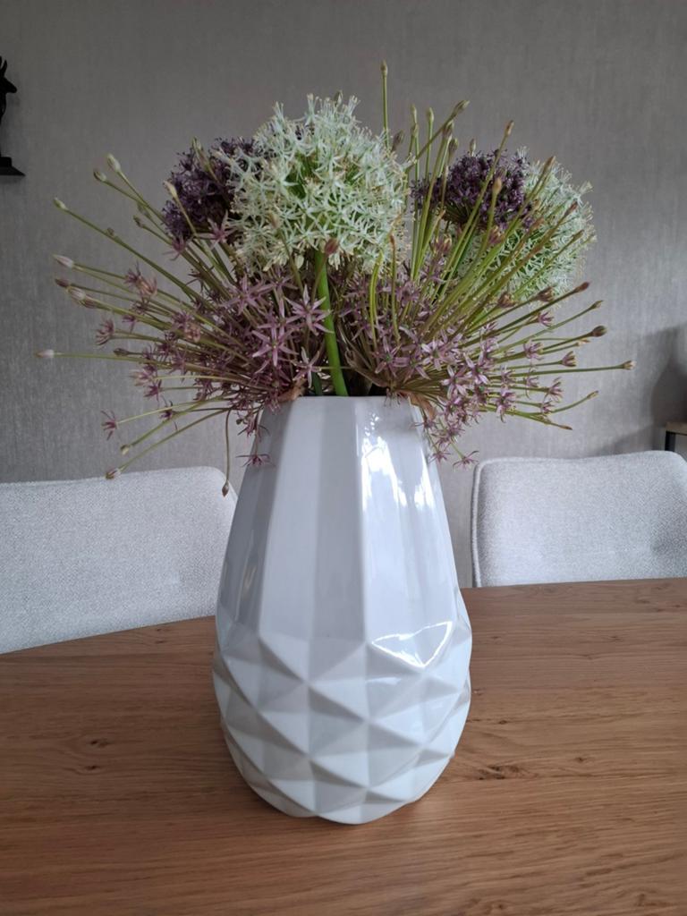 Mooie witte vaas, Ophalen, Overige kleuren, Minder dan 50 cm, Glas
