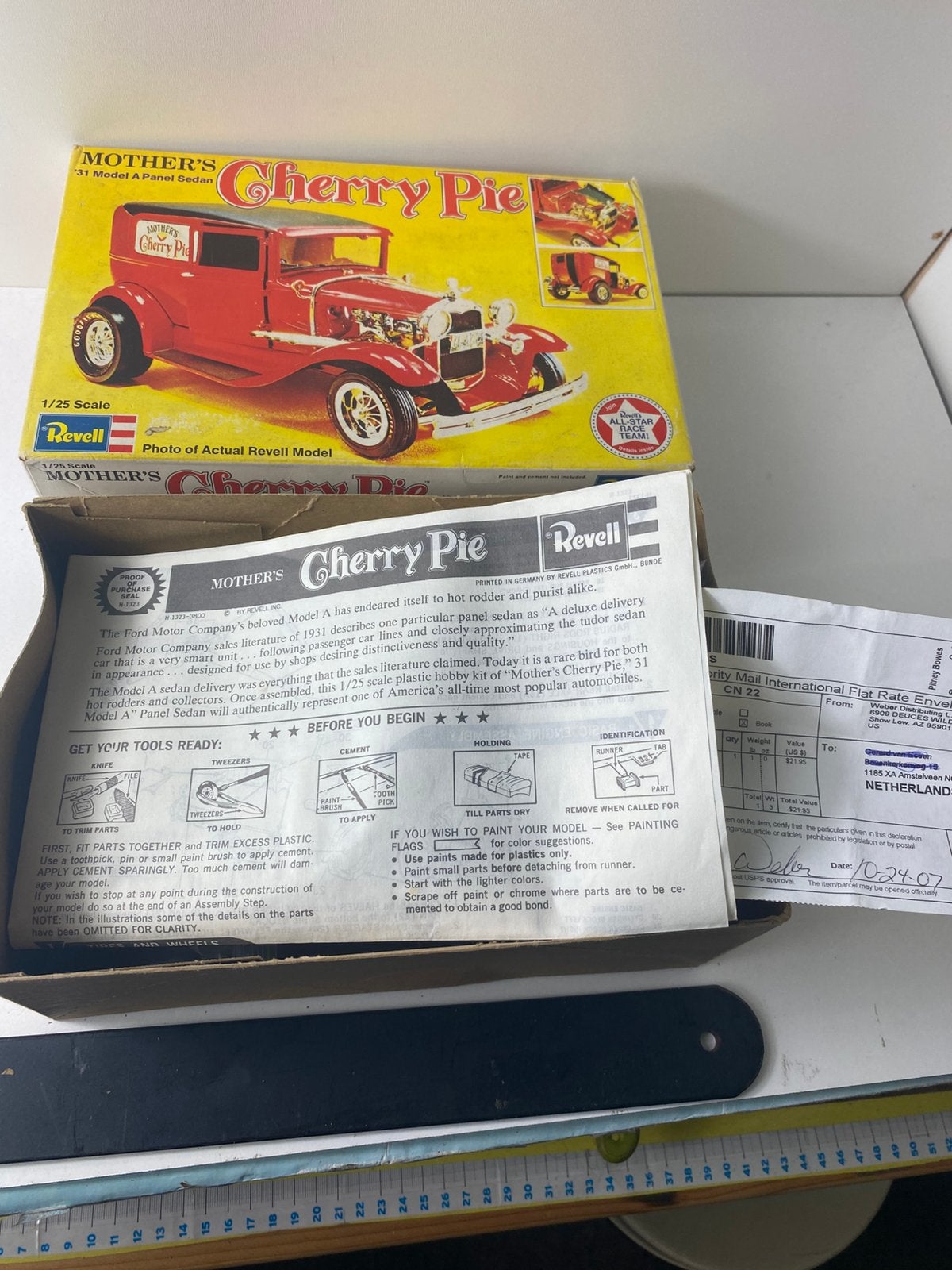 CHERRY PIE-HOTROD-A Ford panel van-zie omschrijving, Ophalen of Verzenden, Auto, Revell