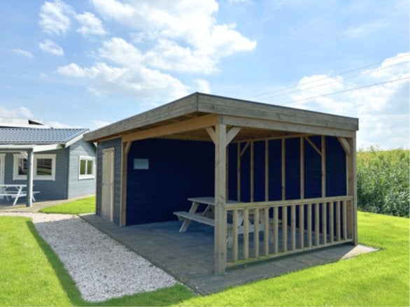 SHOWMODEL Tuinhuis met veranda, Tuin en Terras, Ophalen, Tuinhuis, Zonder ramen, 500 cm of meer