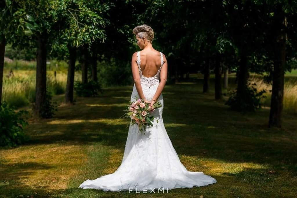 Trouwjurk wit La Sposa Pronovias, Kleding | Dames, Ophalen of Verzenden, Zo goed als nieuw, Wit, Trouwjurk