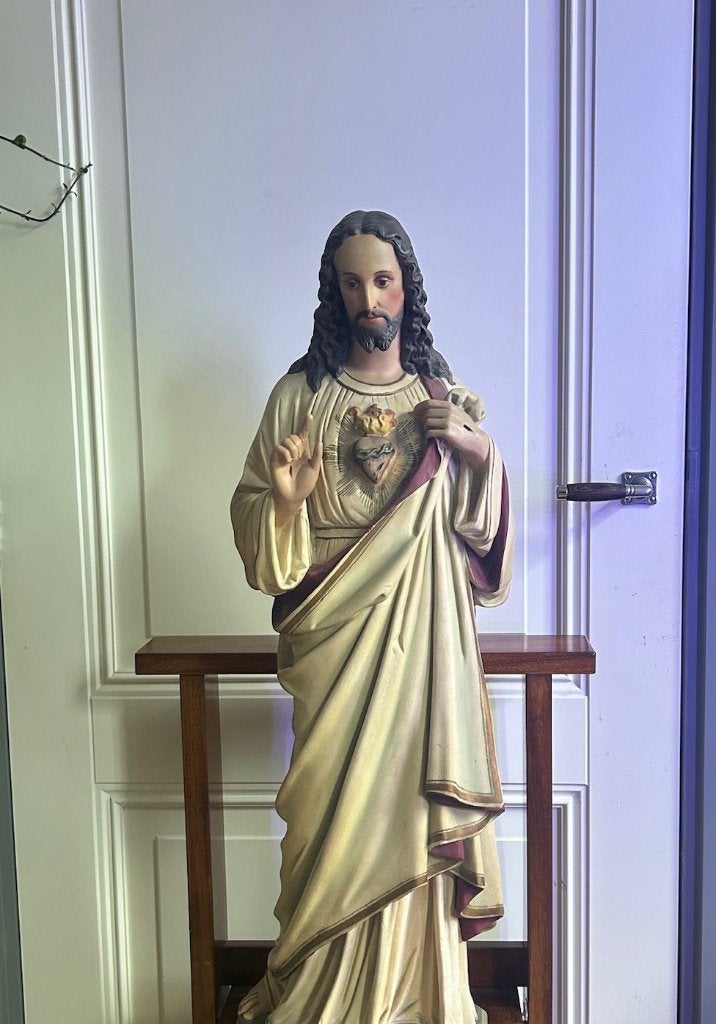Bijzonder mooi beeld van de Jezus Heilig Hart, 86 cm!, Ophalen