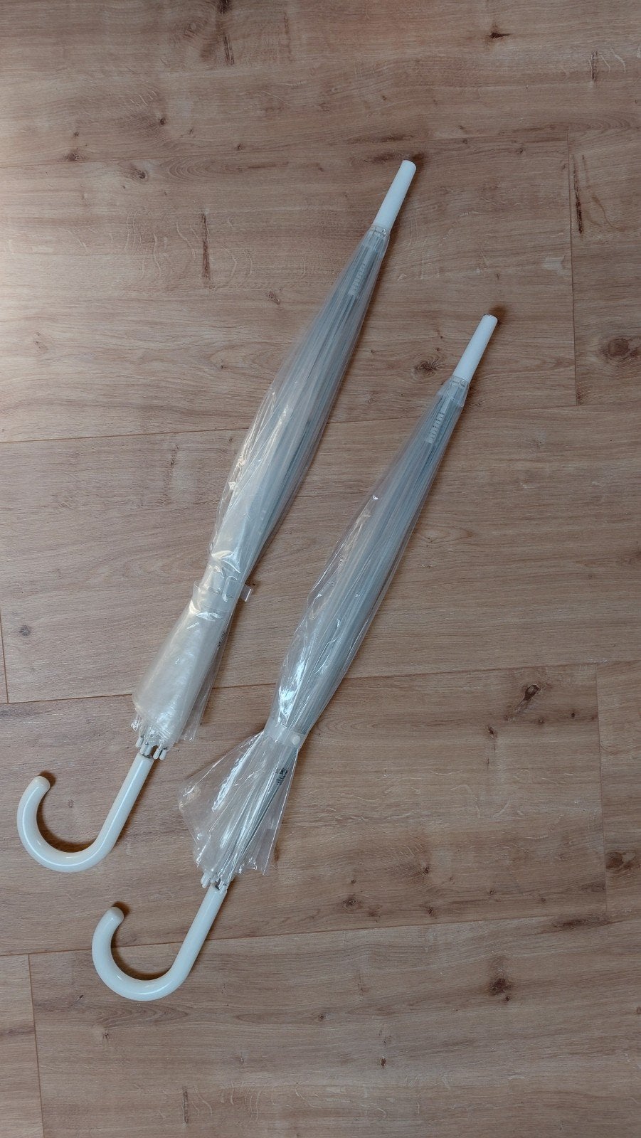 Transparante paraplu's - set van 2, Sieraden, Tassen en Uiterlijk, Paraplu's, Ophalen, Transparant, Zo goed als nieuw, Wit