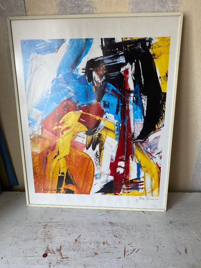 Zeefdruk Jan te Wierik, Zeefdruk, Gesigneerd, Abstract, Ophalen