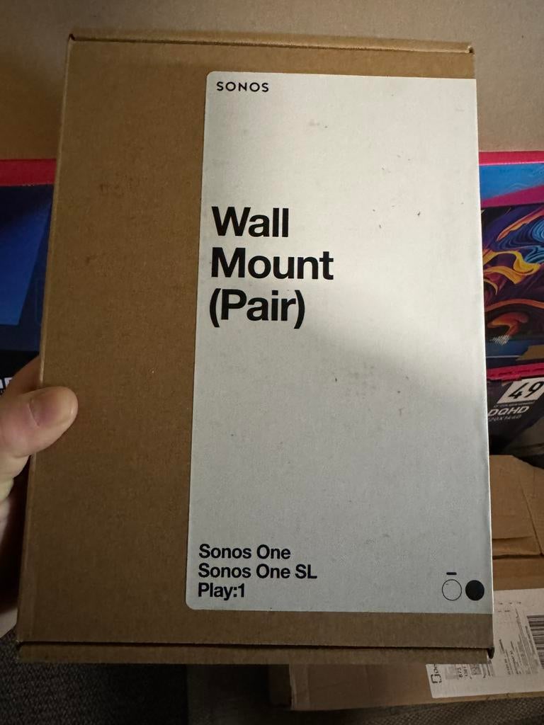 Sonos Wall Mount - Muurbeugels - Sonos One - XL - Nieuw!, Ophalen of Verzenden, Zo goed als nieuw, Sonos, Minder dan 60 watt