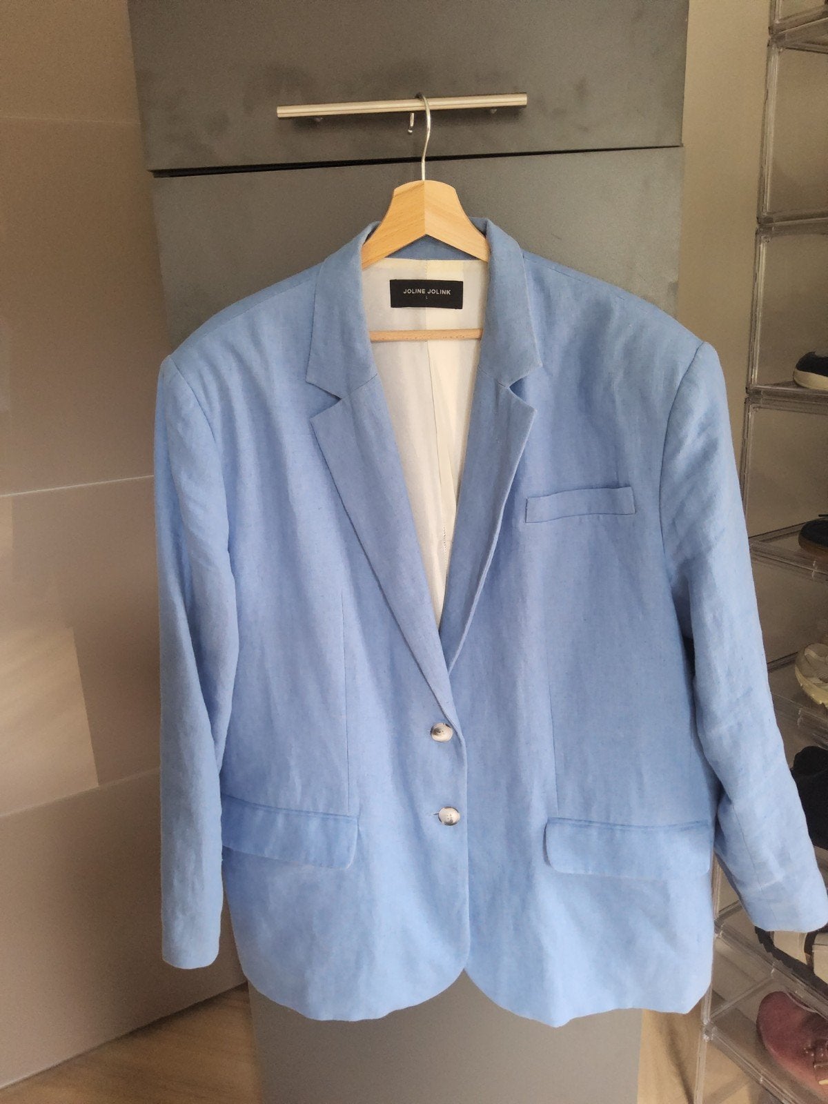 Joline Jolink Blazer Maat L - Lichtblauw, Joline Jolink, Blauw, Maat 42/44 (L), Ophalen of Verzenden