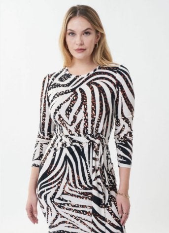 Joseph Ribkoff prachtige zebra/print chique jurk mt 42, Kleding | Dames, Meerkleurig, ., Maat 42/44 (L), Joseph Ribkoff