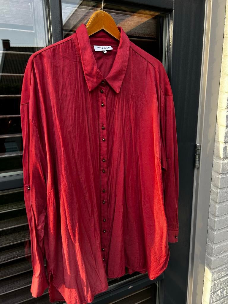Zhenzi oud-roze blouse met vest, Ophalen of Verzenden, Gedragen, Roze, Blouse of Tuniek