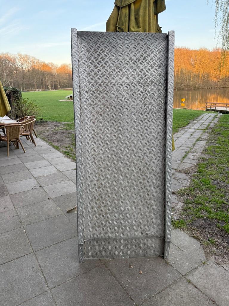 Aluminium Rijplaat - 2m lang, 80cm breed., Doe-het-zelf en Verbouw, Ophalen, Gebruikt
