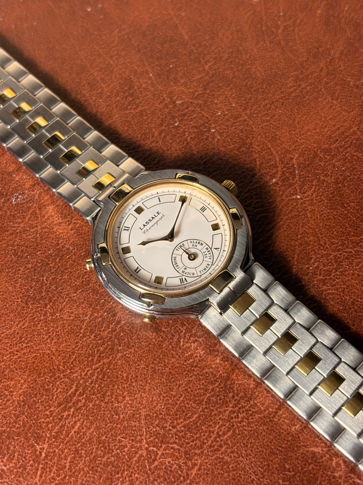 Seiko Lassale Dancing Hands Chronograaf horloge, Seiko, Staal, Polshorloge, Met bandje