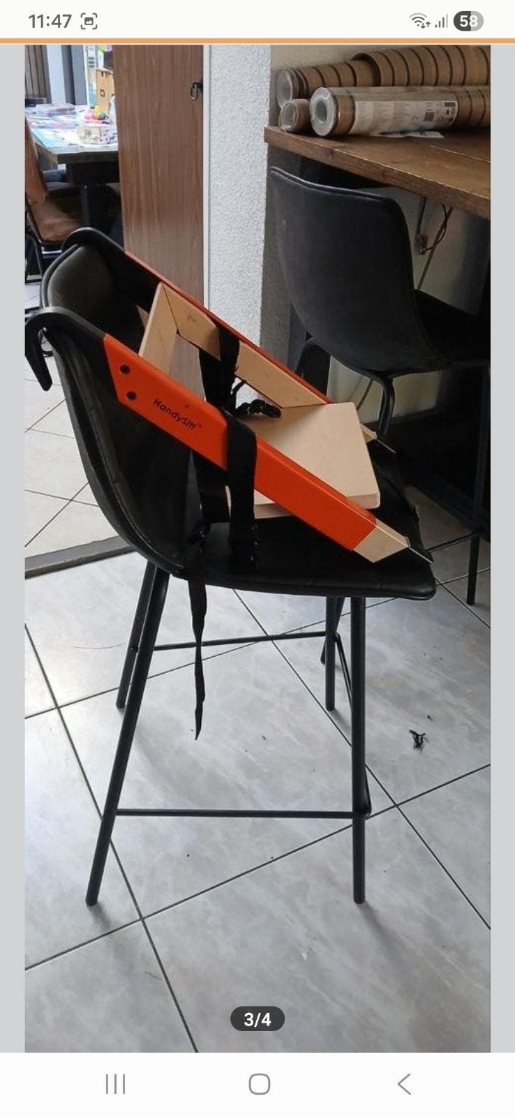 Handisit verhoger kinderstoel, 1 kruk, Ophalen, 60 tot 90 cm