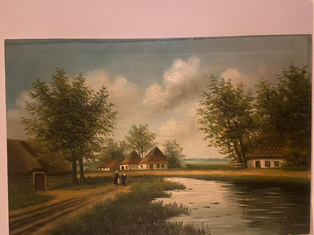 Antiek Olieverf - F.J. van Rossum du Chattel (ca. 1875-1895), Ophalen of Verzenden
