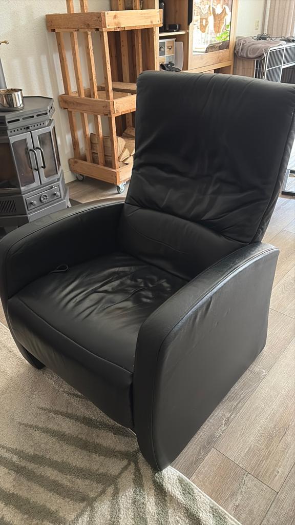 Leren fauteuil, Ophalen, Gebruikt, 75 tot 100 cm, 50 tot 75 cm