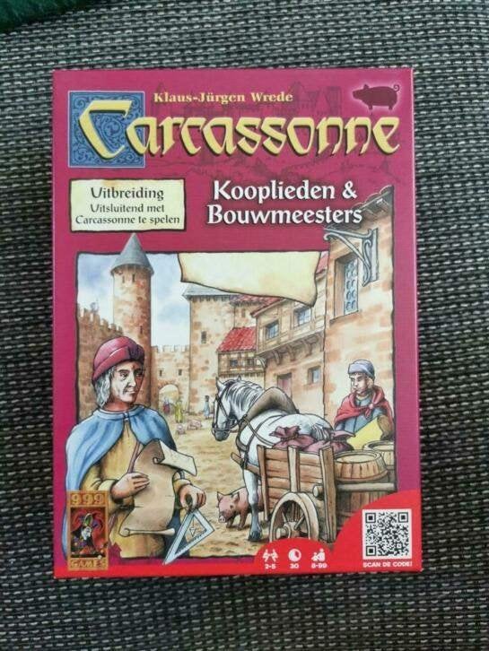 Carcassonne kooplieden en bouwmeesters, zgan en vele andere, Ophalen of Verzenden, Zo goed als nieuw, 999 Games   ..