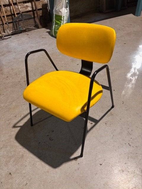 Willy van der Meeren F1 fauteuil Tubax - geel, Huis en Inrichting, Ophalen, Gebruikt, 75 tot 100 cm, 50 tot 75 cm