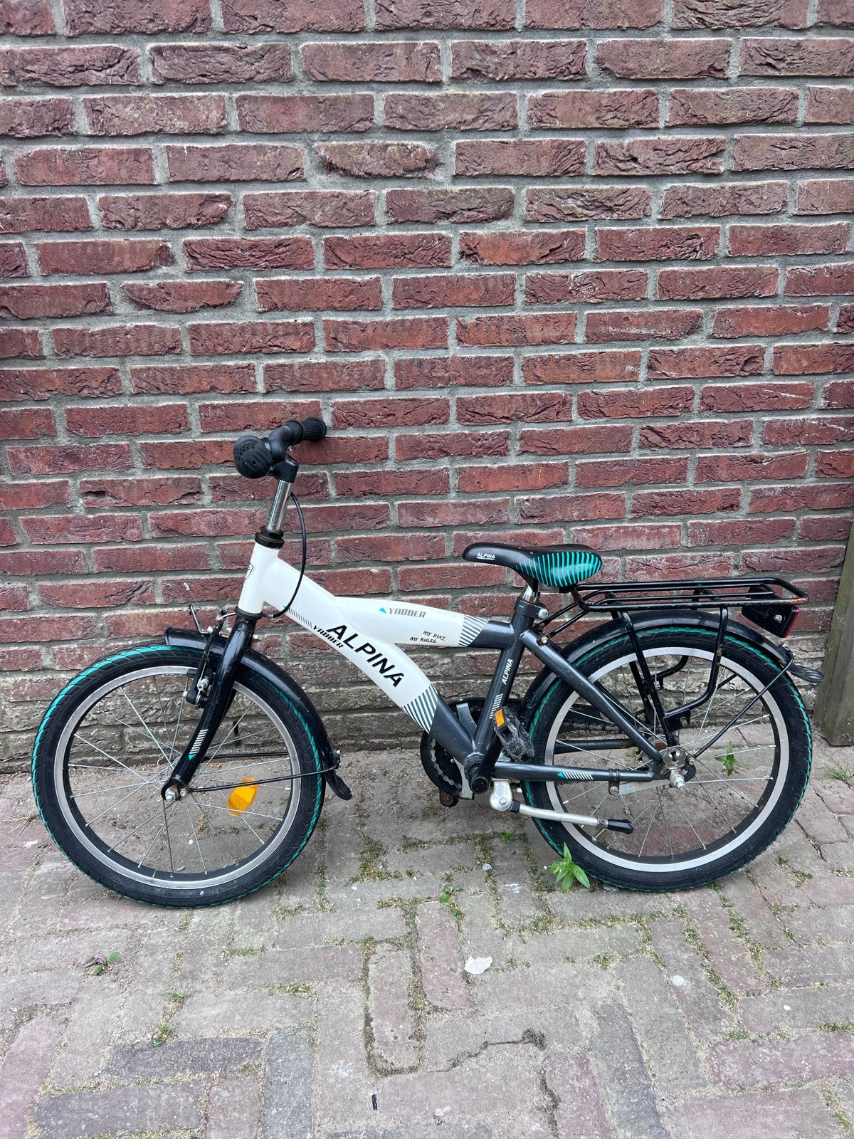 Alpina kinderfiets 18 inch, Ophalen, Gebruikt, Terugtraprem, 16 tot 20 inch