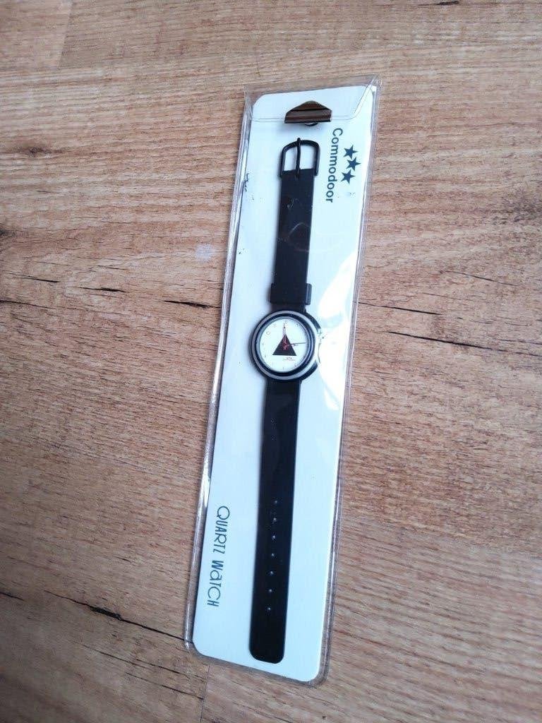 Commodoor Quartz horloge zwart, Overige merken, Kunststof, Gebruikt, Verzenden