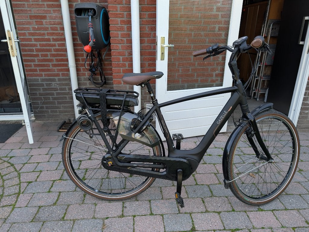 Gazelle C8 HMB elektrische heren fiets, framemaat 53, Ophalen, Zo goed als nieuw, 51 tot 55 cm, 50 km per accu of meer
