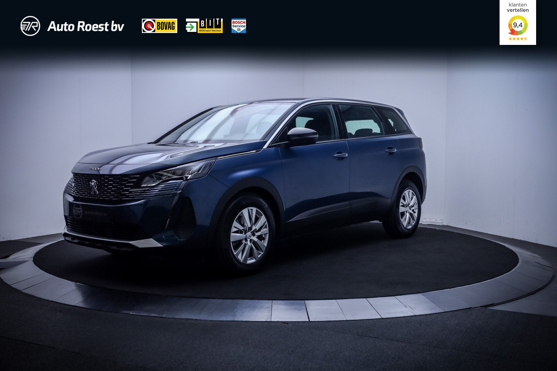 Peugeot 5008 1.2T Aut.7p PACK Active FULL LED | CAMERA | CAR, Dealer onderhouden, Zwart, 1199 cc, Blauw