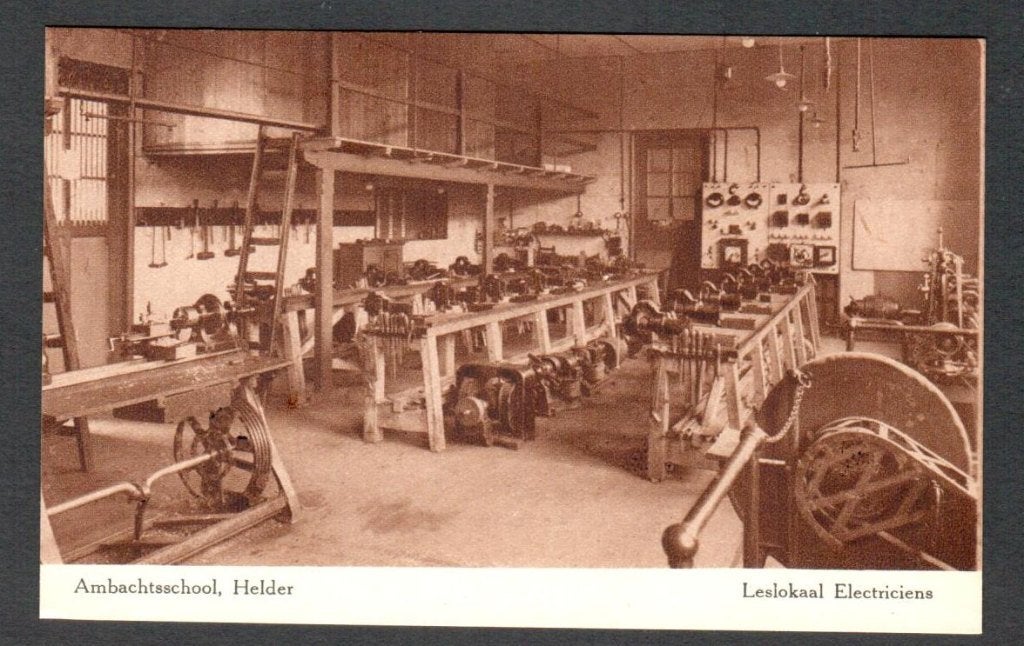 Oude ansicht - Den Helder - Ambachtsschool Electriciens - NH, Ophalen of Verzenden, 1940 tot 1960, Ongelopen, Noord-Holland