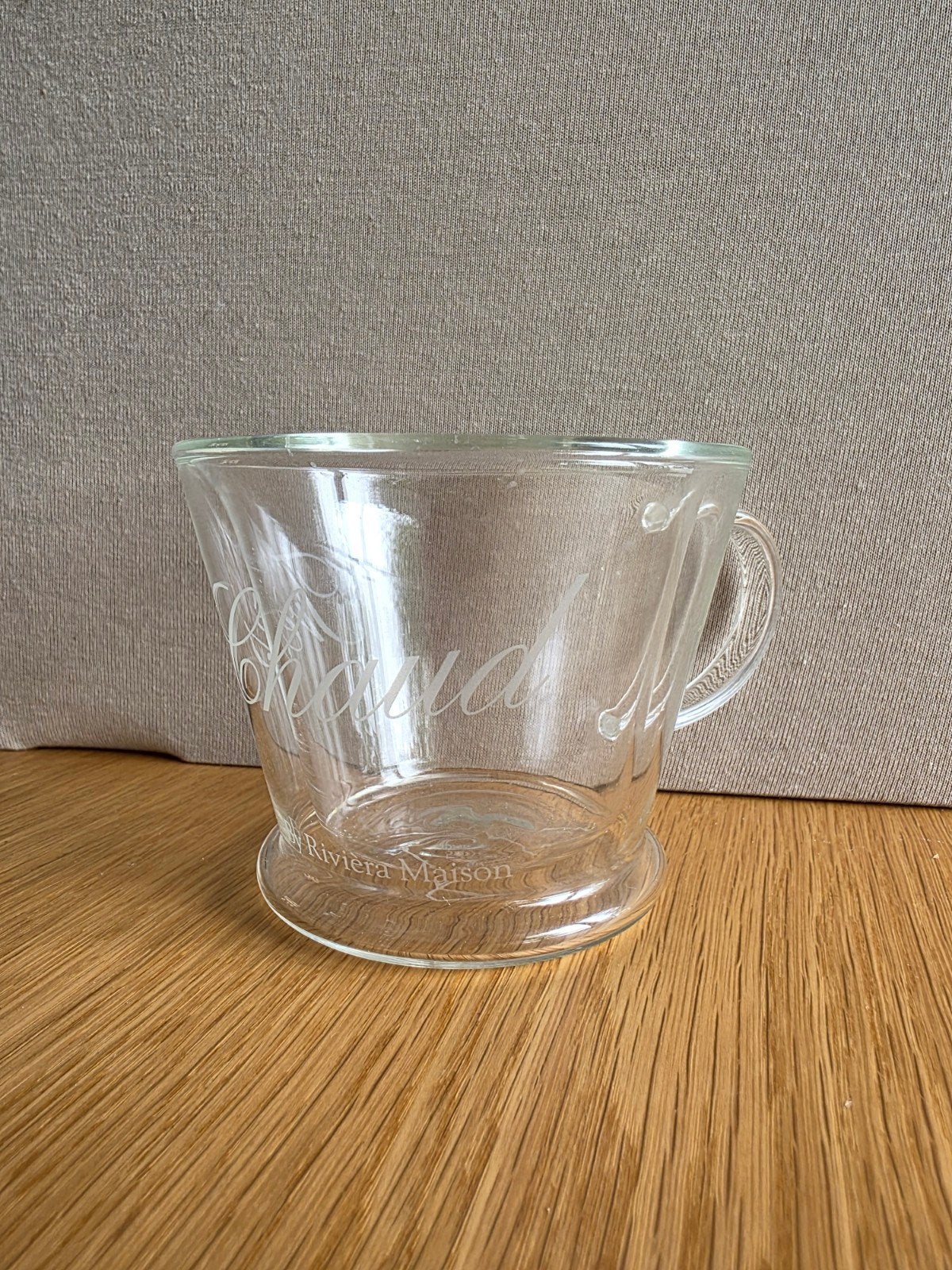 Riviera Maison Dubbelwandig Theeglas / Koffiemok "Chaud", Ophalen of Verzenden, Zo goed als nieuw, Overige typen